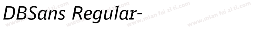 DBSans Regular字体转换